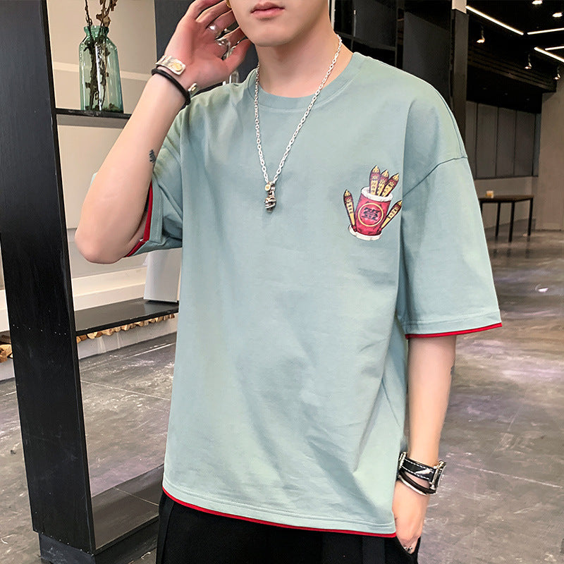 Chinese fashion half sleeve T-shirt - Nyaabs