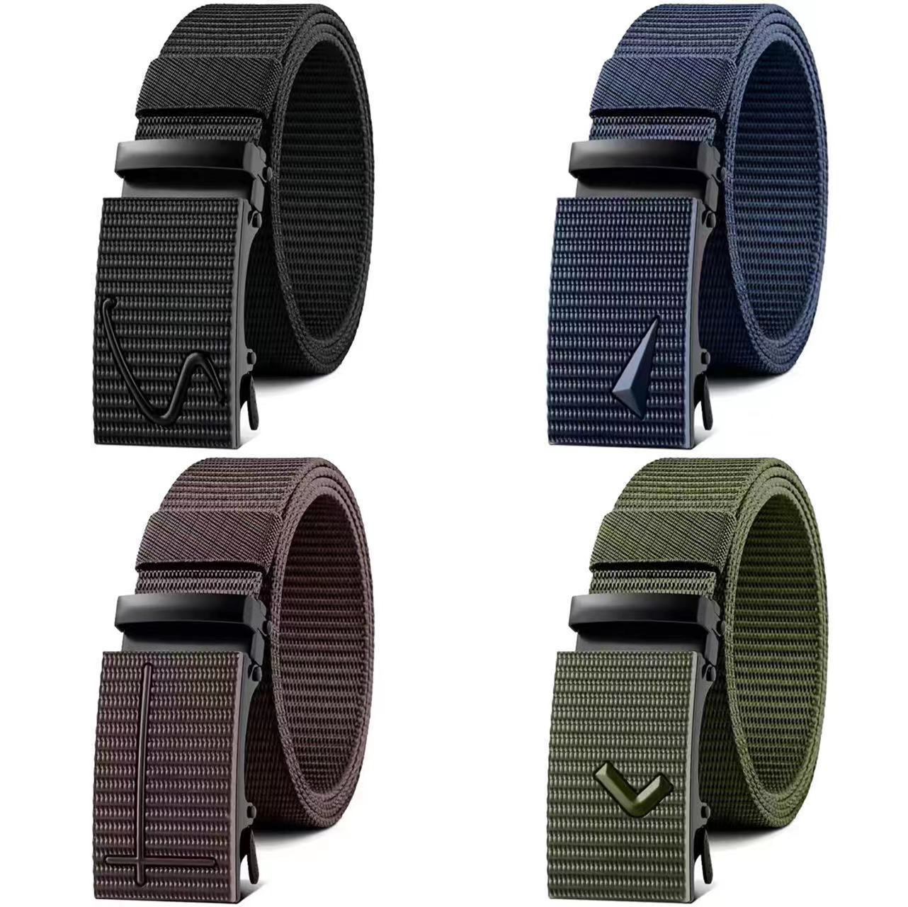 Men's Automatic Buckle Outdoor Canvas Belt - Nyaabs