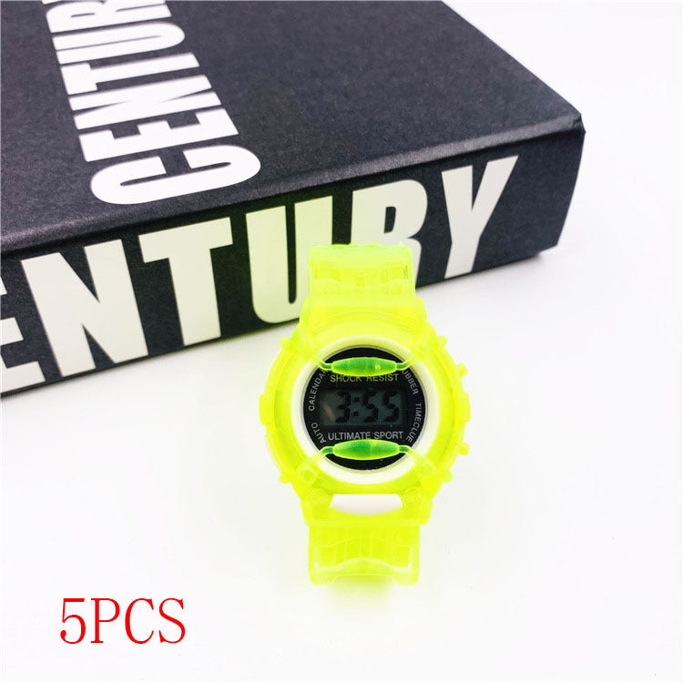 Children's jelly cartoon electronic watch multicolor - Nyaabs