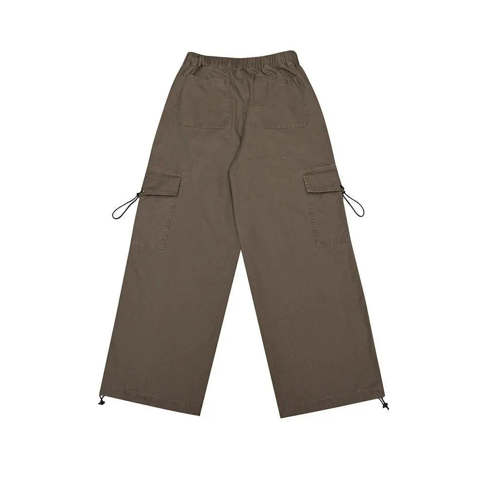 Vintage Wide Leg Basic Workwear Pants - Nyaabs