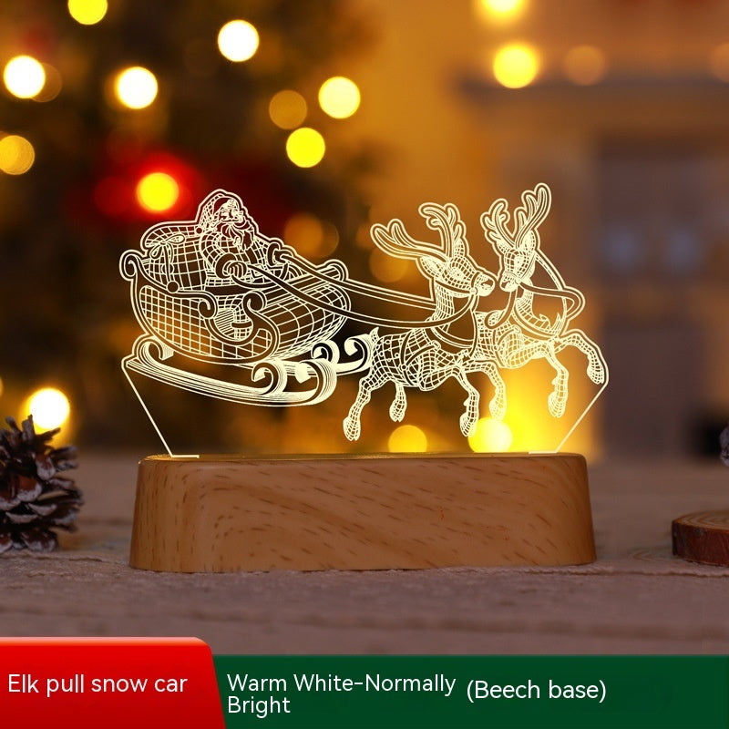 Christmas Decoration 3D Lamp Acrylic LED Night Lights New Year Valentines Day Christmas Kids Gift Christmas Ornaments nyaabs.com