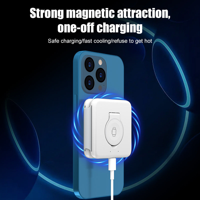 Folding Magnetic Suction Wireless Charger 3-in-1 - Nyaabs