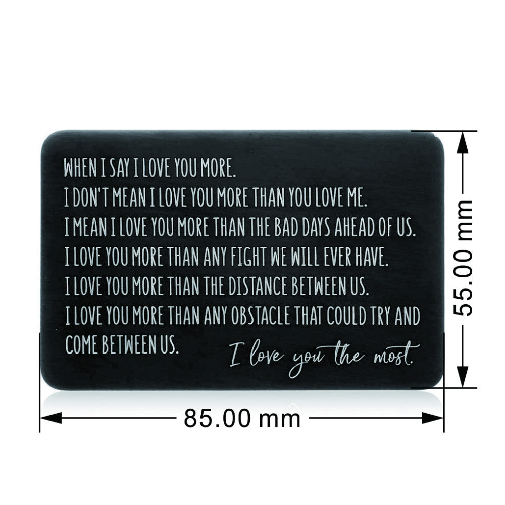 Stainless Steel Wallet Clip Card Postcard Lettering - Nyaabs