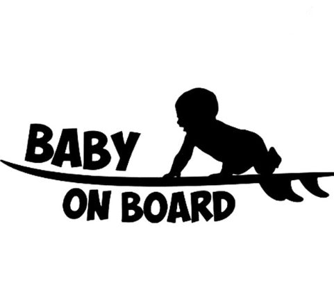 Baby on board car stickers cute baby warning car stickers - Nyaabs