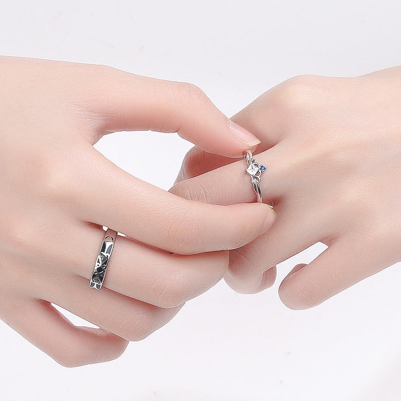 Men And Women Couples Niche Design Ring - Nyaabs