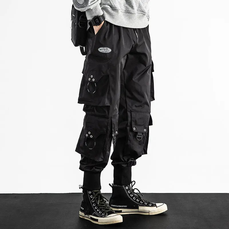 Men's Large Cropped Baggy Cargo Pants - Nyaabs