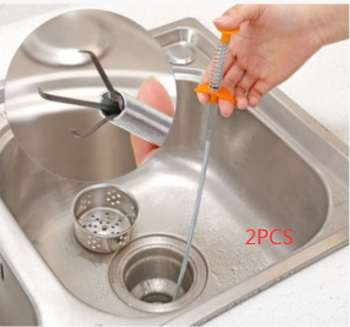 60CM Sewer Dredger Spring Pipe Dredging Tool Household Hair Cleaner Drain Clog Remover Cleaning Tools Household For Kitchen Sink Kitchen Gadgets - Nyaabs