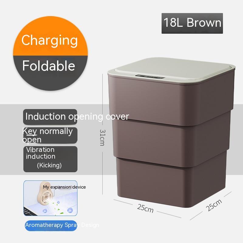 Smart Trash Can With Lid For Bedroom And Living Room Kitchen Storage Box Trash Can Induction Small Car Box Automatic Smart Dustbin Smart Trash Bin nyaabs.com