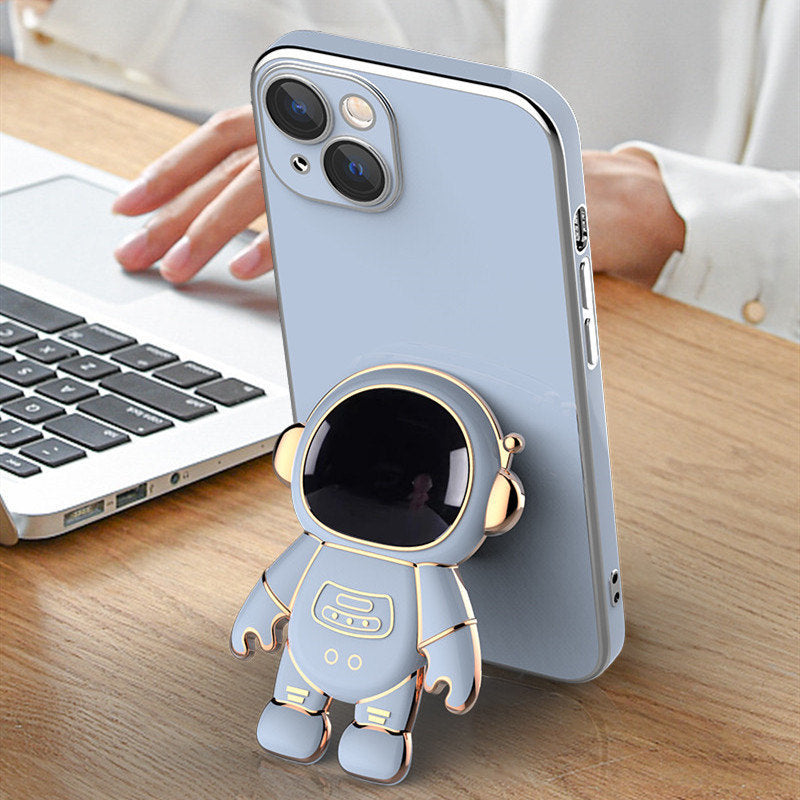 3D Astronaut Phone Case Anti-Drop Electroplating Bracket - Nyaabs