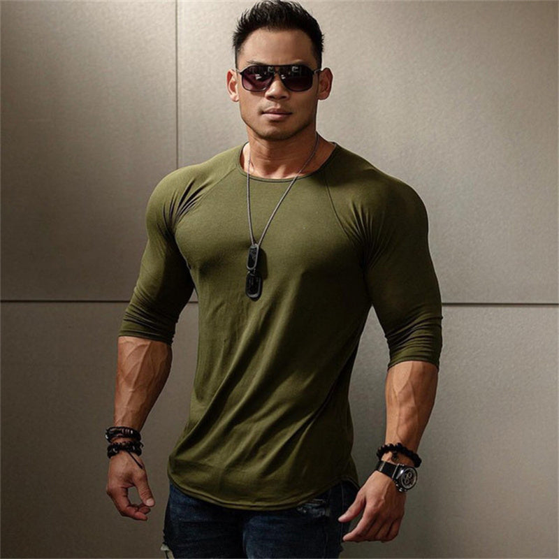 New Long Sleeve T Shirt Sport Men Gym Shirt Quick Dry Gym Fitness Training Running T Shirt Men Workout T-Shirt Bodybuilding Tops - Nyaabs