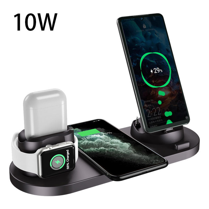 Wireless Charger For IPhone Fast Charger For Phone Fast Charging Pad For Phone Watch 6 In 1 Charging Dock Station - Nyaabs