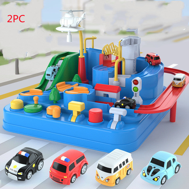 Cars Pass Through Big Adventure Parking Lot Rail Car Toy Car Track Kids Toy - Nyaabs