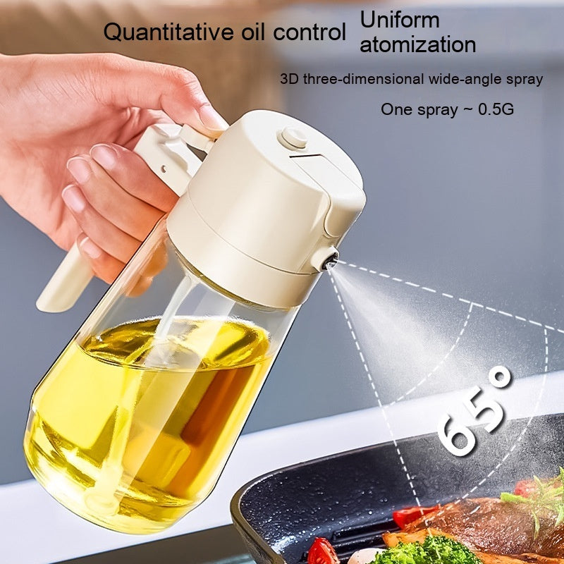 470ML Olive Oil Sprayer Dispenser For Cooking BBQ 2 In 1 Glass Oil Vinegar Soy Sauce Spray Kitchen Oil Bottle For Air Fryer - Nyaabs