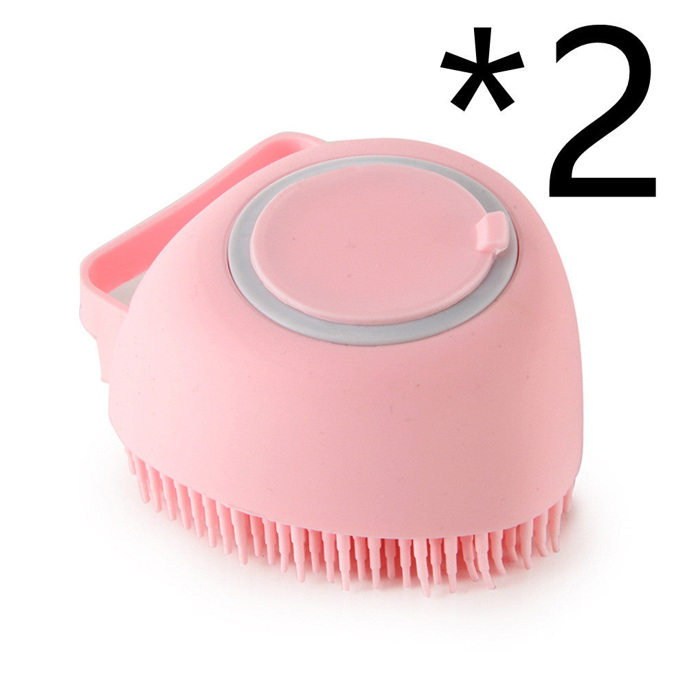 Silicone Dog Bath Massage Gloves Brush Pet Cat Bathroom Cleaning Tool Comb Brush For Dog Can Pour Shampoo Dog Grooming Supplies nyaabs.com