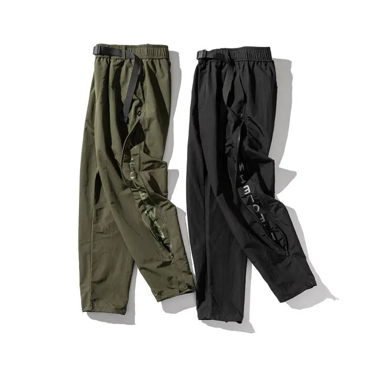 Tapered Casual Pants Men's Zipper Printing Loose - Nyaabs