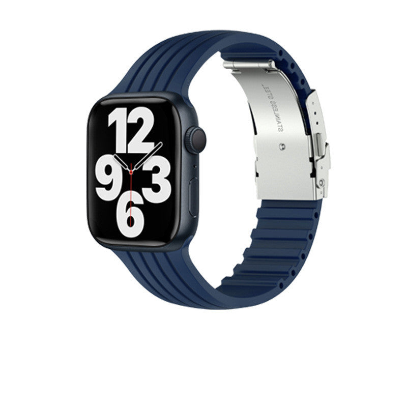 Silicone Stripe IWatch Strap For Men And Women - Nyaabs