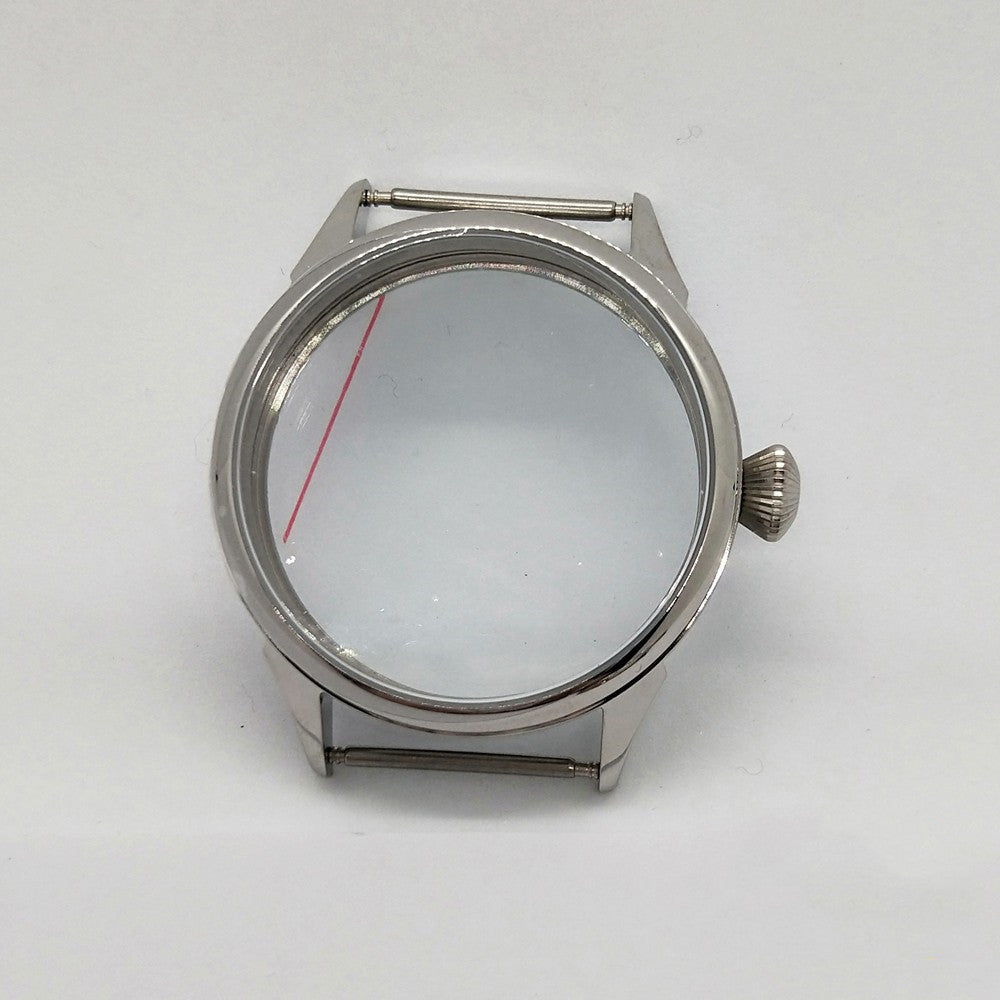 Silver Stainless Steel Shell Is Suitable For Eta6497 6498 Movement Sand Shell Light Shell - Nyaabs