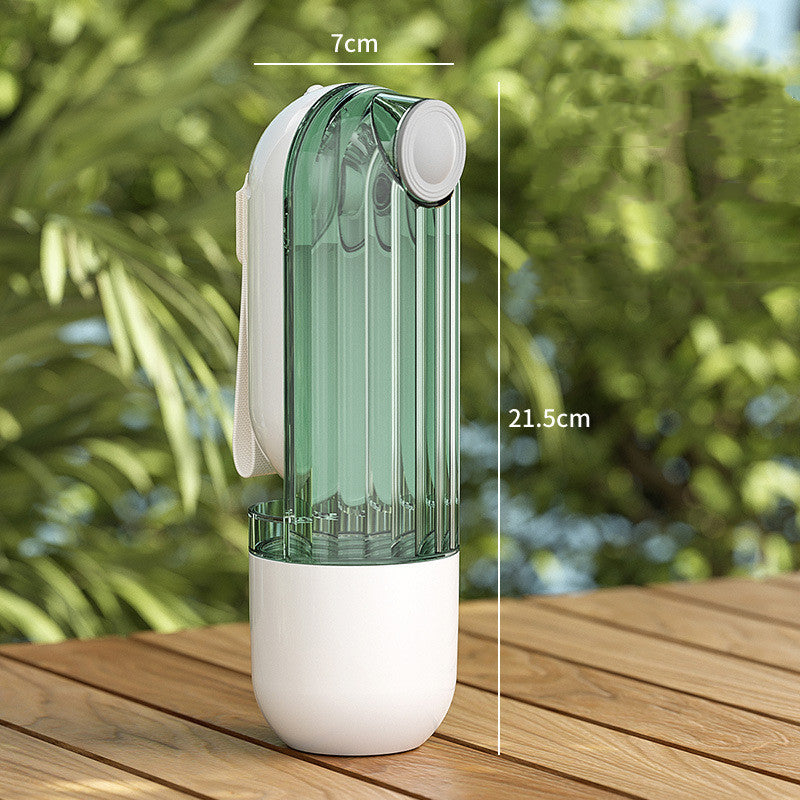 2 In 1 Pet Water Cup Segment Design Green Dog Walking Portable Drinking Cup Dog Feeding Supplies Pet Supplies Dog Walking Water Feeder Pets Products nyaabs.com