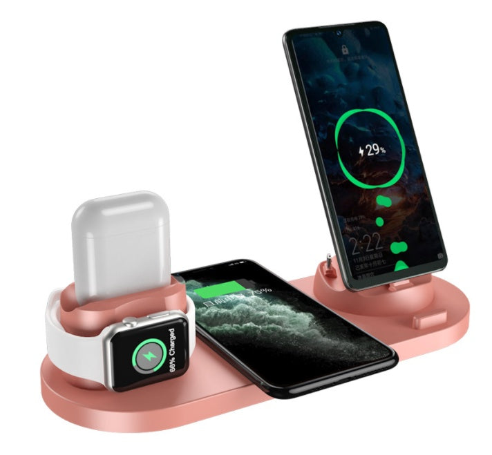 Wireless Charger For IPhone Fast Charger For Phone Fast Charging Pad For Phone Watch 6 In 1 Charging Dock Station - Nyaabs