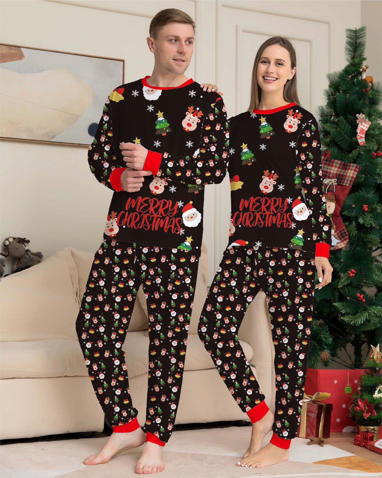 Family Christmas Matching Pajamas Set Christmas Pajamas For Family Christmas PJS Xmas Sleepwear - Nyaabs