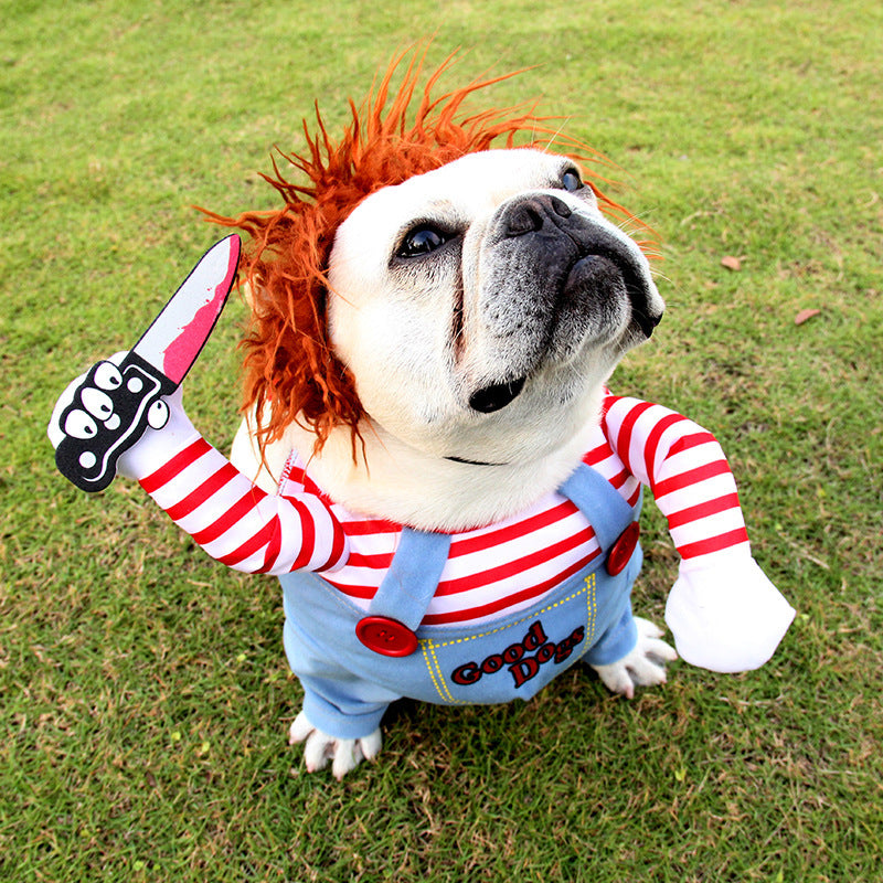 Halloween Pet Costume Pet Dog Funny Clothes Adjustable Dog Cosplay Costume Scary Costume Party Gatherings nyaabs.com