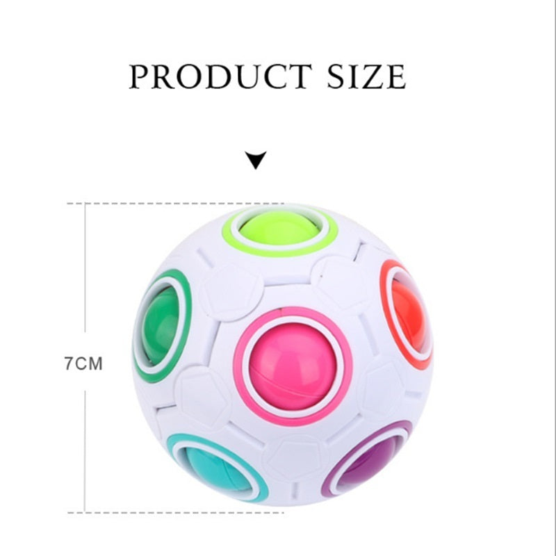 High Elasticity And Fall Resistance Puzzle Rainbow Ball Toy - Nyaabs