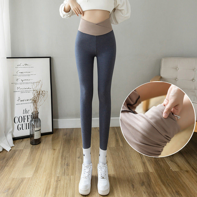 Cross Waist Leggings Women's High Waist Outerwear nyaabs.com