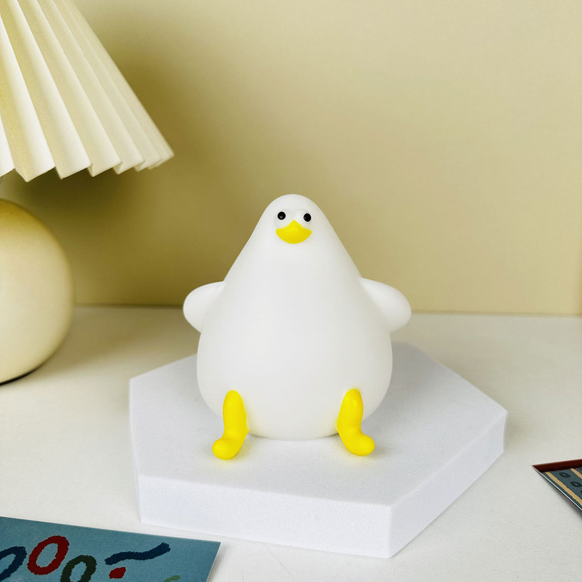 Warm Lovely Cute Cartoon Silicone Sea Gull Night Light With USB Charging Christmas Gifts Kids Grils Room Bedside Sleeping Lamp - Nyaabs