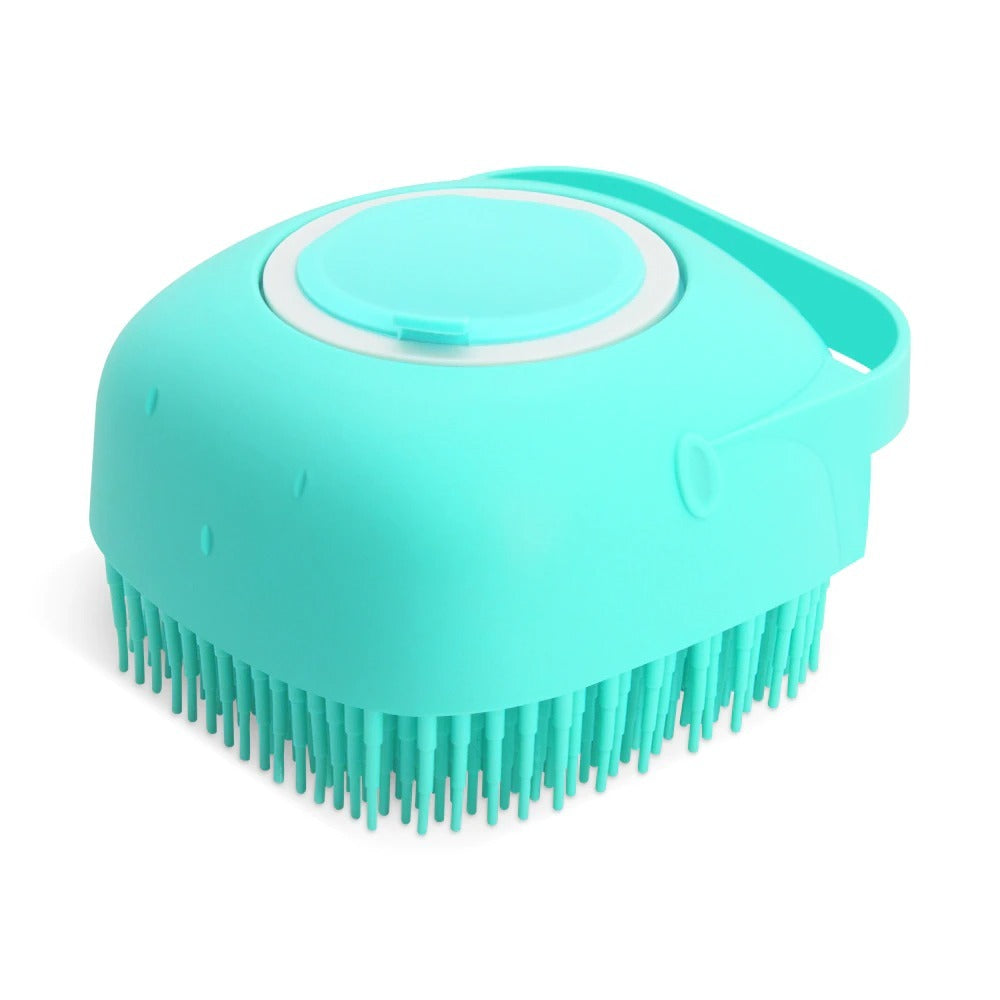 Pet Dog Shampoo Massager Brush Cat Massage Comb Grooming Scrubber Shower Brush For Bathing Short Hair Soft Silicone Brushes nyaabs.com