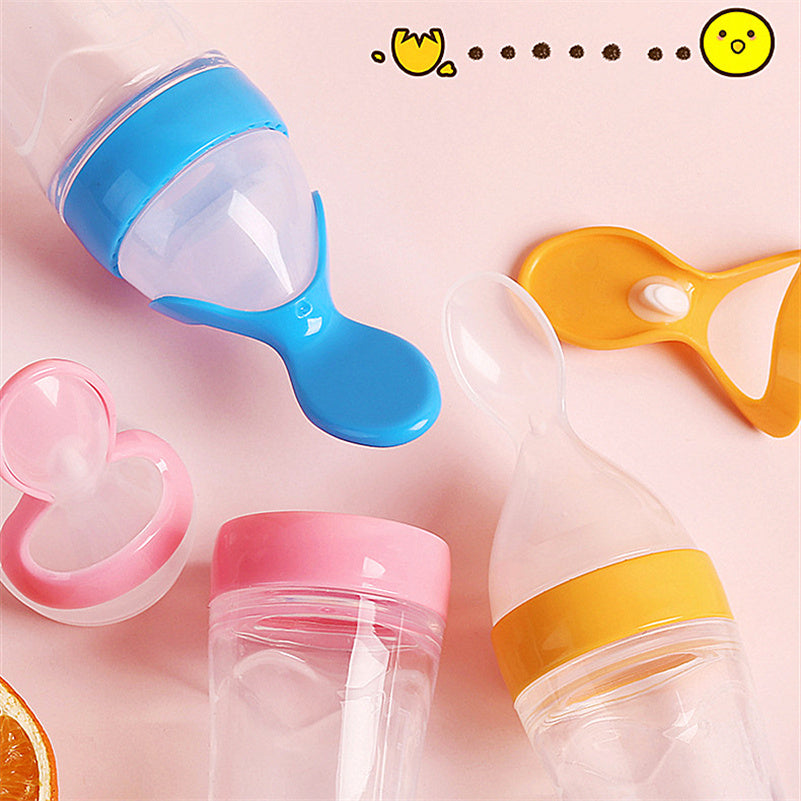 Silicone Training Rice Spoon, Infant Cereal Food Supplement, Safe Feeder - Nyaabs