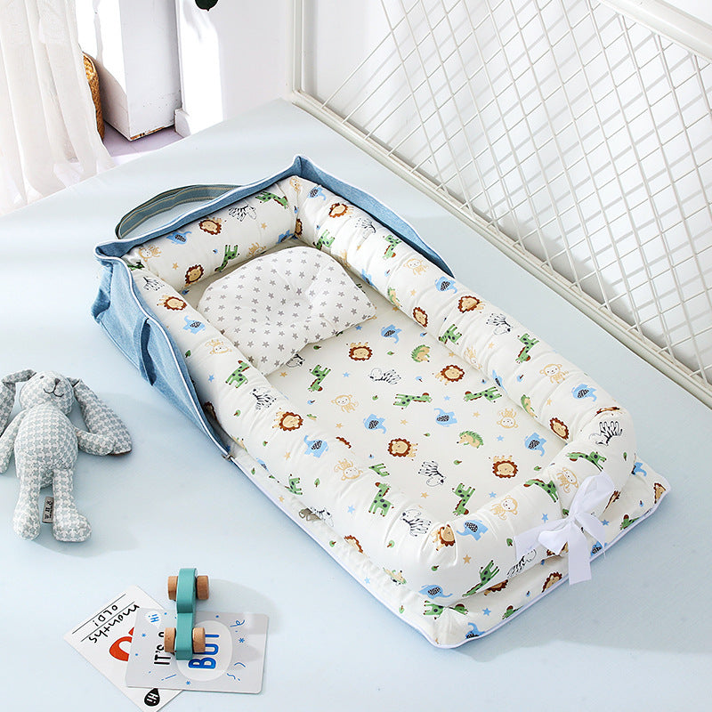 Baby Removable And Washable Bed Crib Portable Crib Travel Bed For Children Infant Kids Cotton Cradle - Nyaabs