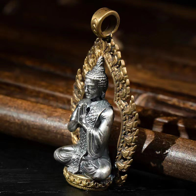 Solid Guanyin Guardian Pendant For Men - Nyaabs