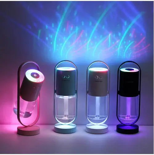 Magic Shadow USB Air Humidifier For Home With Projection Night Lights Ultrasonic Car Mist Maker Mini Office Air Purifier - Nyaabs