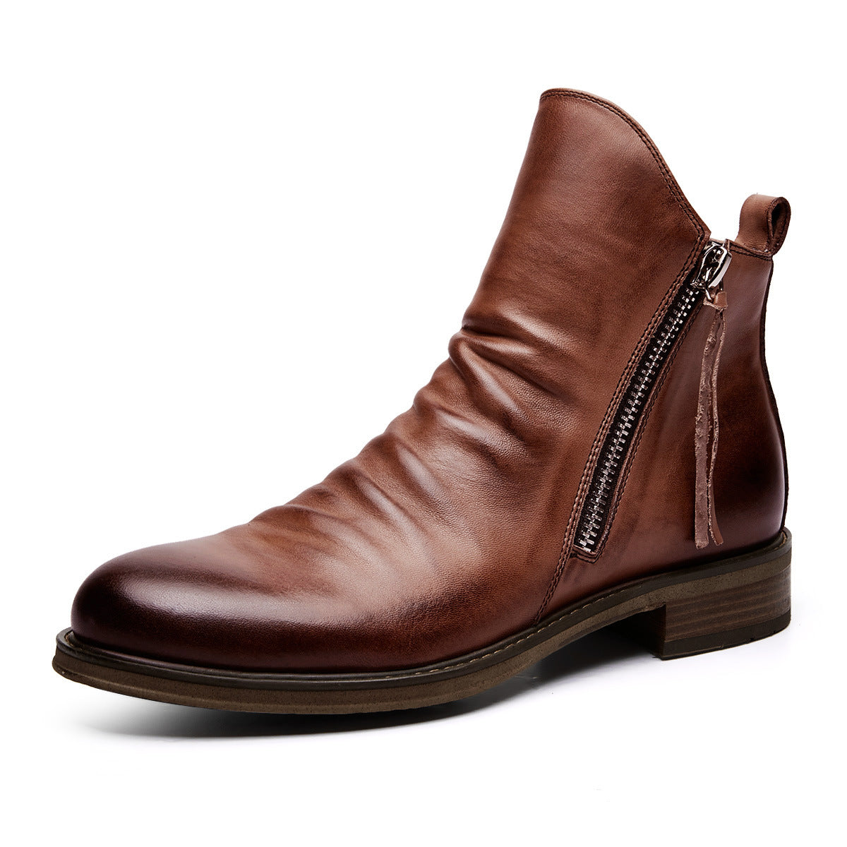 Double side zipper non-slip men's boots - Nyaabs