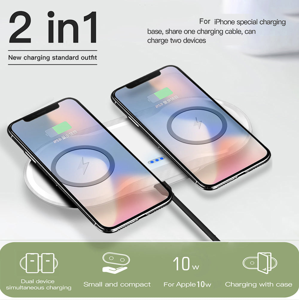 Wireless Charger Dual Mobile Phone Charger - Nyaabs