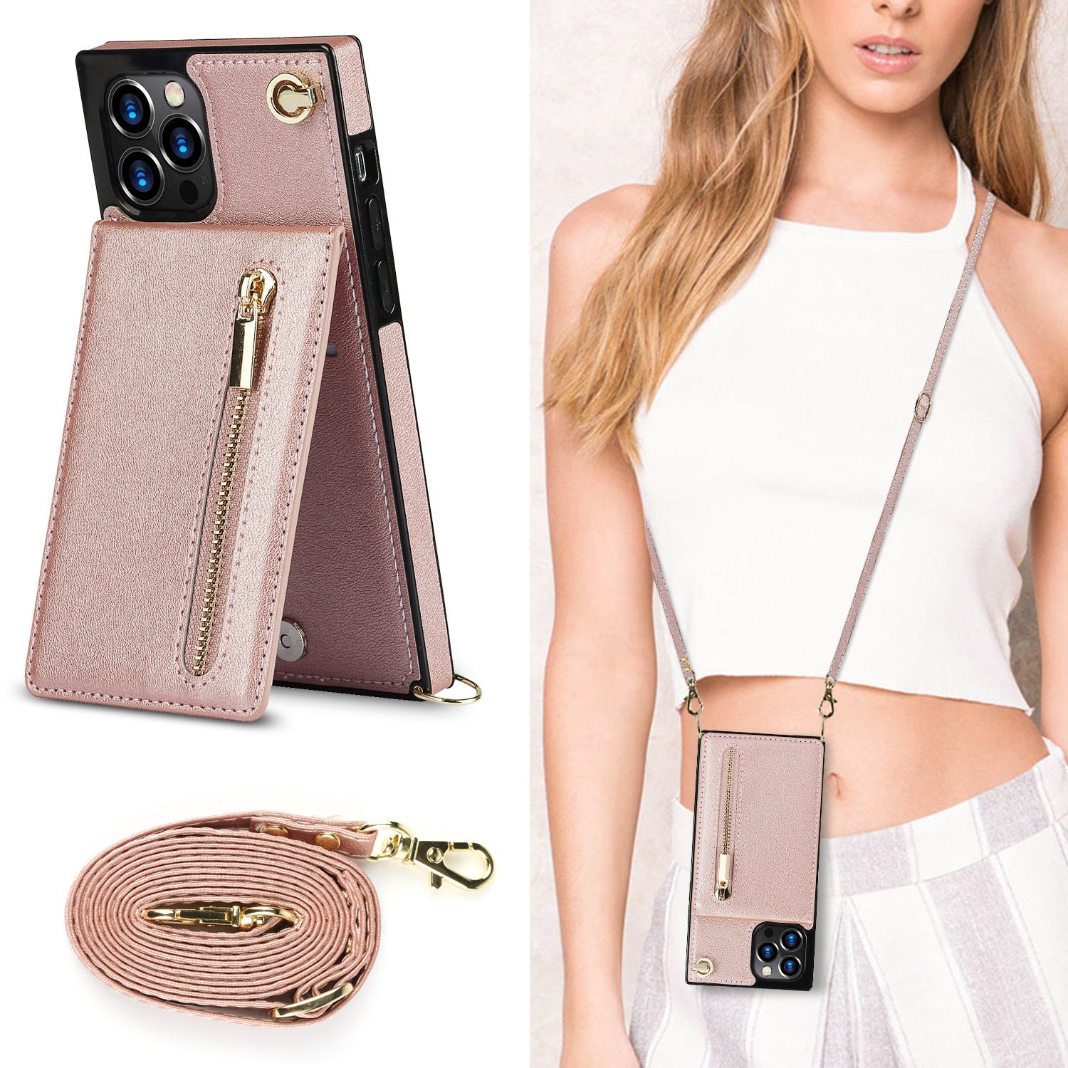 Zipper Phone Case Phone Case Crossbody - Nyaabs