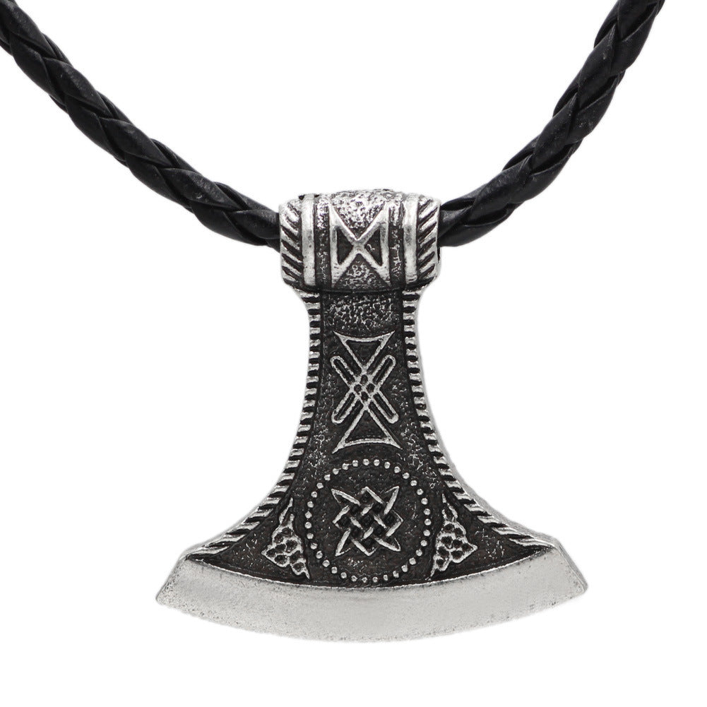 Nordic Viking Symbol Axe Pendant Necklace Men - Nyaabs