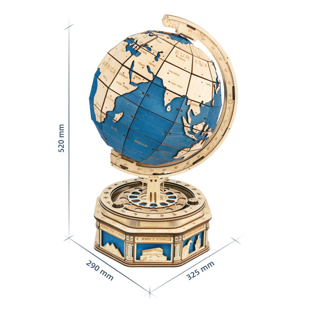 Robotime Globe Earth 567pcs 3D Wooden Puzzle Games Ocean Map Ball Assemble Model Toys Xms Gift for Children Boys Dropshipping - Nyaabs