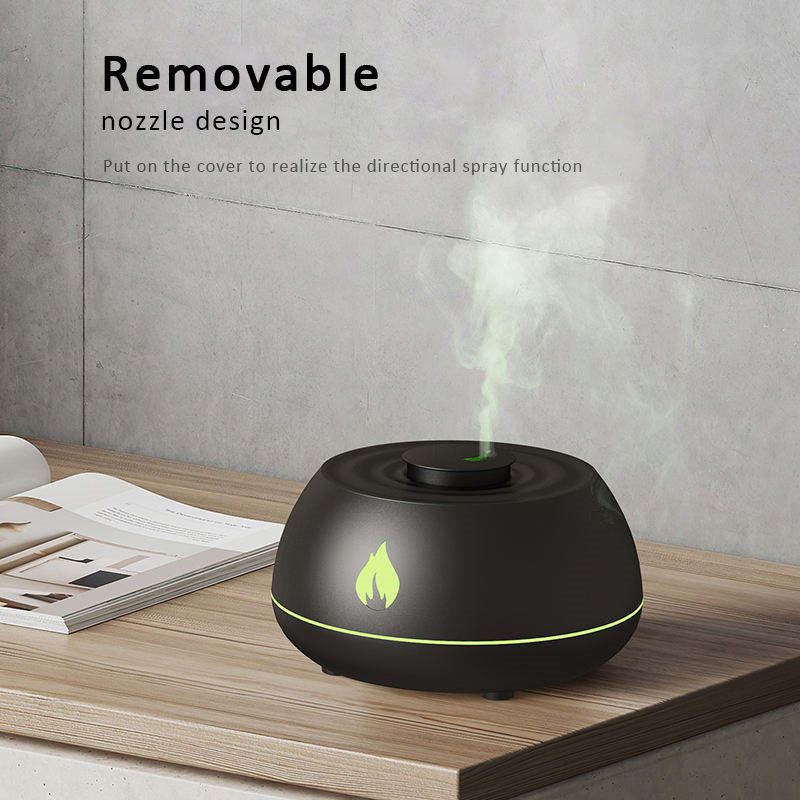 Flame Humidifier Aromatherapy Diffuser 7 Colors Light Home Air Humidifier 130ML USB Room Fragrance Essential Oil Diffuser nyaabs.com