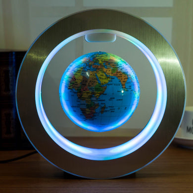 Round LED World Map Floating Globe Magnetic Levitation Light Anti Gravity Magic - Nyaabs