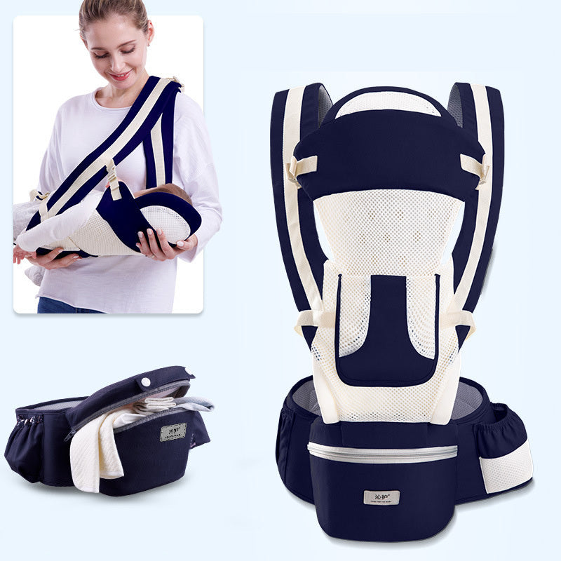 Ergonomic Baby Carrier Infant Baby Hipseat Carrier 3 In 1 Front Facing Ergonomic Kangaroo Baby Wrap Sling - Nyaabs