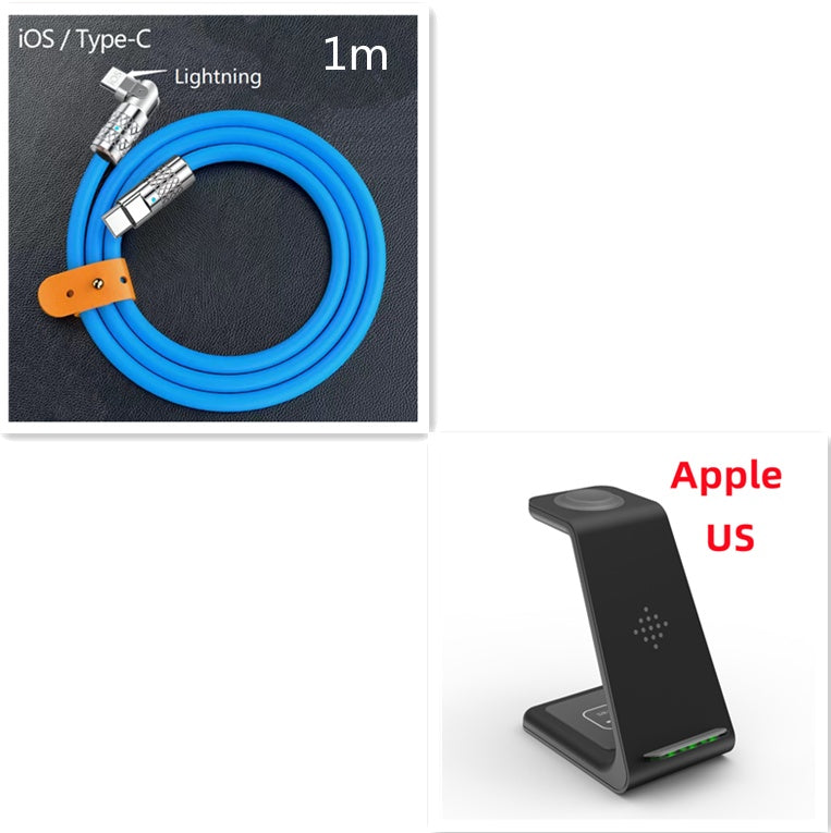 3 In 1 Fast Charging Station Wireless Charger Stand Wireless Quick Charge Dock For Phone Holder - Nyaabs