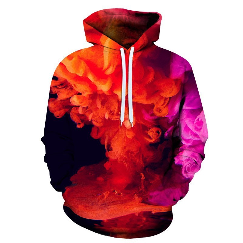 Starry Sky Men's Color Ink Digital Printed Hoodie - Nyaabs