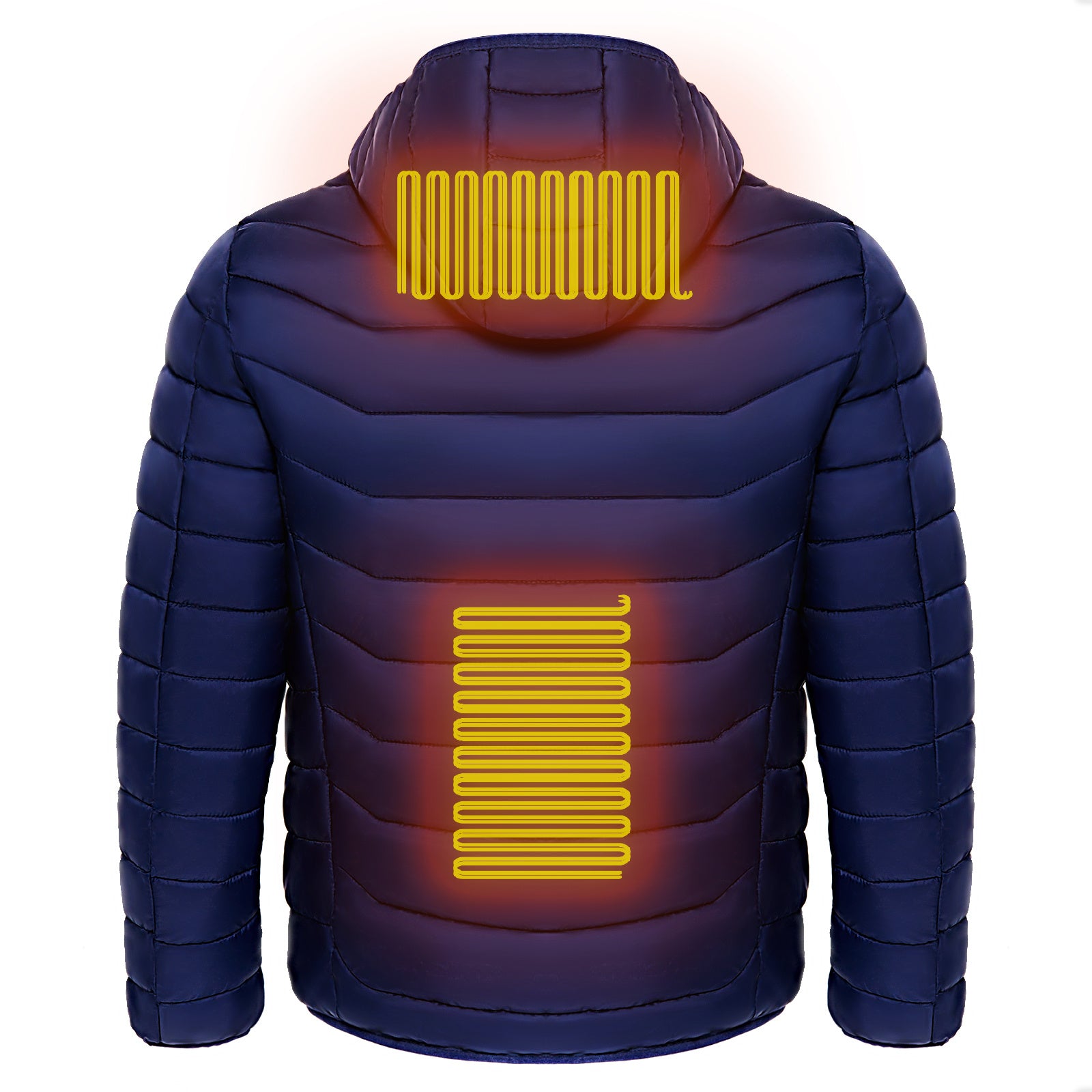 Men Heated Puffer Jacket Electric Heating Coat Insulated Hood Windbreaker 9Heat Zones - Nyaabs