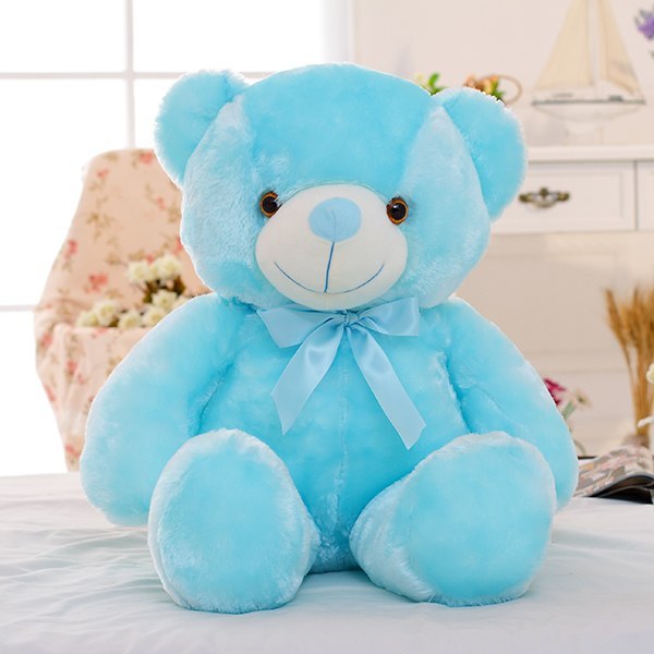 Creative Light Up LED Teddy Bear Stuffed Animals Plush Toy Colorful Glowing Christmas Gift For Kids Pillow - Nyaabs