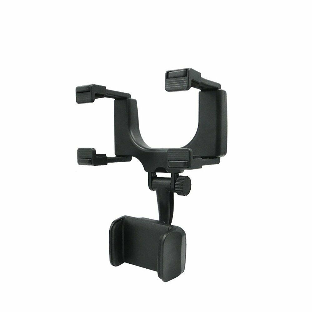 Universal Car Rear View Mirror Mount Stand GPS Cell Phone Holder 360 Rotation - Nyaabs