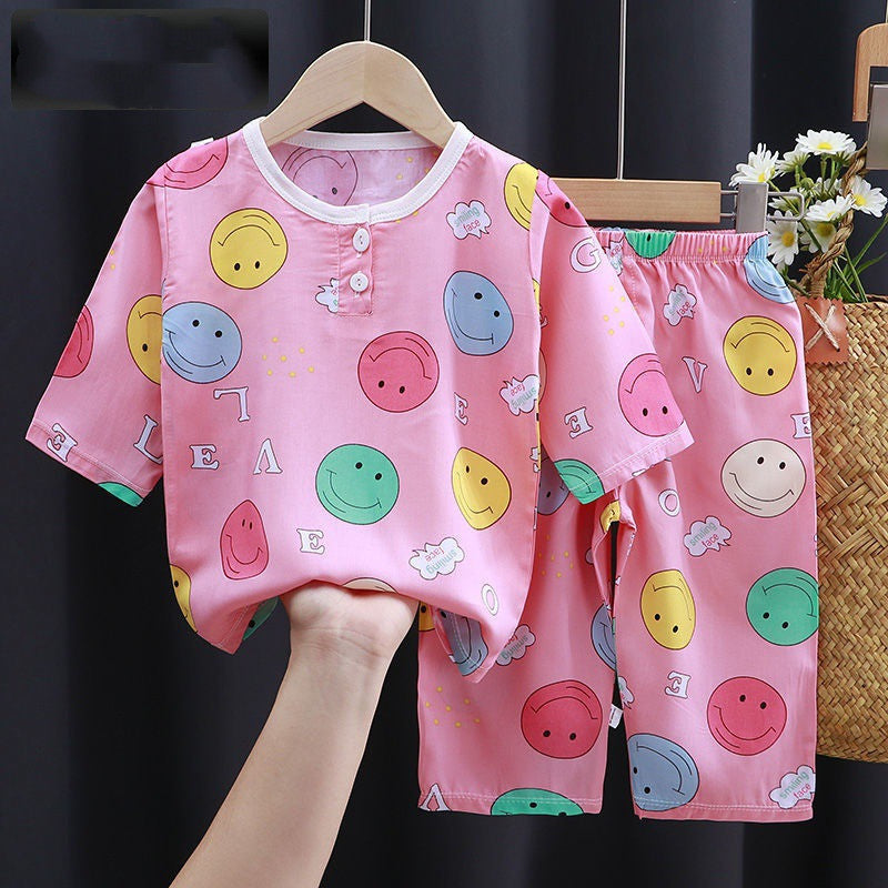 Summer Clothes Cotton Silk Air-conditioning Clothes Baby Clothes - Nyaabs