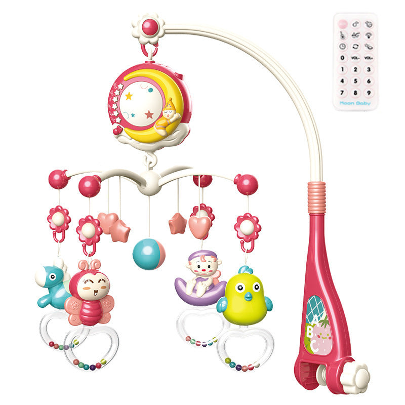 Baby Rattles Crib Mobiles Toy Holder Rotating Mobile Bed Bell Musical Box Projection Newborn Infant Baby Boy Toys - Nyaabs