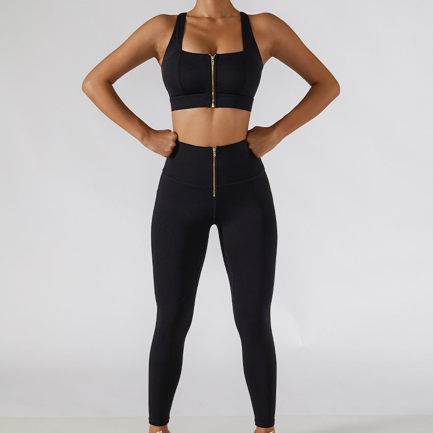 Sports Suit Seamless Yoga Set Women Two Pieces - Nyaabs