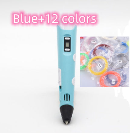 3D print pen 3D pen two generation graffiti 3D stereoscopic paintbrush children puzzle painting toys nyaabs.com